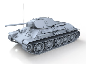 t-34-76 - model 1941 - soviet medium tank - 07 3D Model