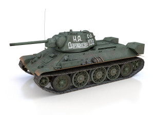t-34-76 - model 1942 - soviet medium tank - 102 Modelo 3D