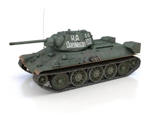 t-34-76 - model 1942 - soviet medium tank - 102 3D Model