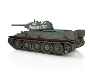 t-34-76 - model 1942 - soviet medium tank - 102 Modelo 3D