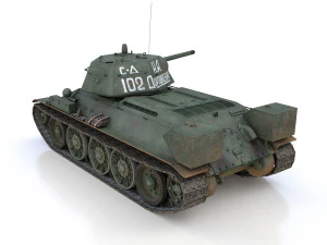 t-34-76 - model 1942 - soviet medium tank - 102 3D Model