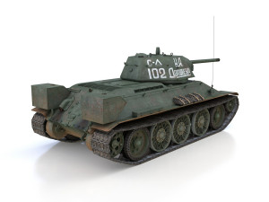 t-34-76 - model 1942 - soviet medium tank - 102 Modelo 3D