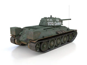t-34-76 - model 1942 - soviet medium tank - 102 3D Model