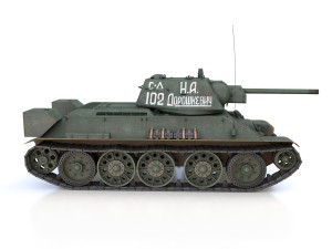 t-34-76 - model 1942 - soviet medium tank - 102 Modelo 3D