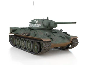 t-34-76 - model 1942 - soviet medium tank - 102 3D Model