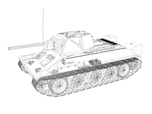 t-34-76 - model 1942 - soviet medium tank - 102 3D Model