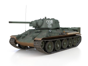 t-34-76 uztm - model 1942 - soviet tank - 12 Modelo 3D