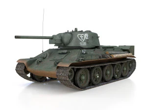 t-34-76 uztm - model 1942 - soviet tank - 12 3D Model