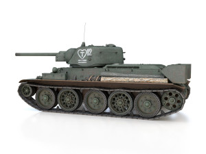 t-34-76 uztm - model 1942 - soviet tank - 12 Modelo 3D