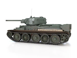 t-34-76 uztm - model 1942 - soviet tank - 12 3D Model