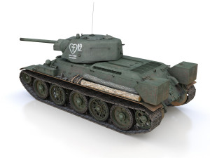 t-34-76 uztm - model 1942 - soviet tank - 12 Modelo 3D