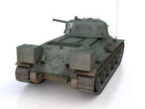 t-34-76 uztm - model 1942 - soviet tank - 12 Modelo 3D
