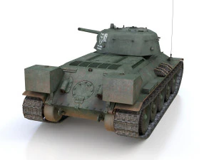 t-34-76 uztm - model 1942 - soviet tank - 12 3D Model