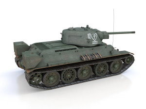 t-34-76 uztm - model 1942 - soviet tank - 12 Modelo 3D