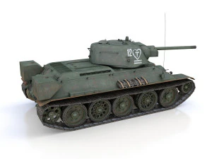t-34-76 uztm - model 1942 - soviet tank - 12 3D Model
