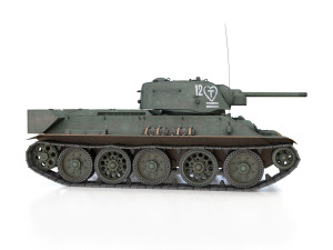 t-34-76 uztm - model 1942 - soviet tank - 12 Modelo 3D