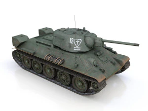 t-34-76 uztm - model 1942 - soviet tank - 12 3D Model