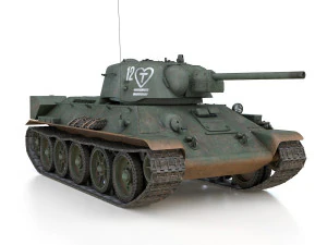 t-34-76 uztm - model 1942 - soviet tank - 12 3D Model