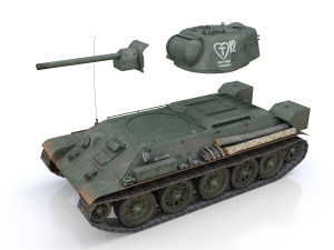 t-34-76 uztm - model 1942 - soviet tank - 12 Modelo 3D