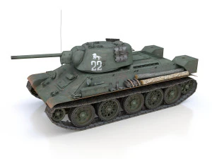 t-34-76 uztm - model 1942 - soviet tank - 22 3D Model