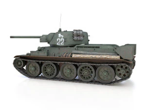 t-34-76 uztm - model 1942 - soviet tank - 22 3D Model