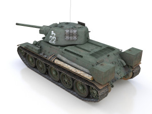 t-34-76 uztm - model 1942 - soviet tank - 22 Modèle 3D