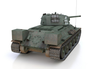 t-34-76 uztm - model 1942 - soviet tank - 22 Modèle 3D