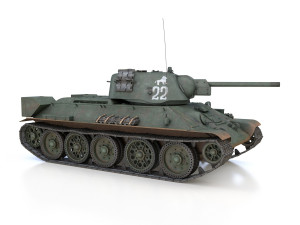 t-34-76 uztm - model 1942 - soviet tank - 22 Modèle 3D