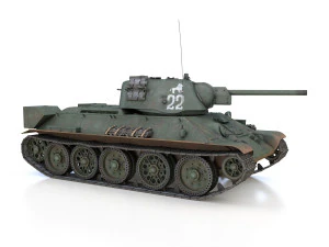 t-34-76 uztm - model 1942 - soviet tank - 22 3D Model