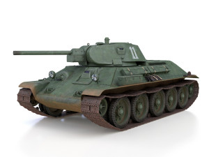 t-34-76 - model 1941 - soviet medium tank - 11 3D 模型
