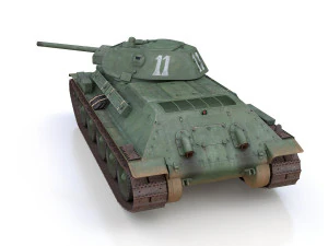 t-34-76 - model 1941 - soviet medium tank - 11 3D Model