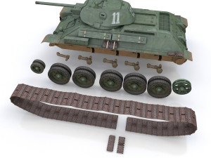 t-34-76 - model 1941 - soviet medium tank - 11 3D 模型