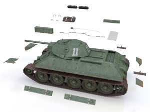 t-34-76 - model 1941 - soviet medium tank - 11 3D 模型
