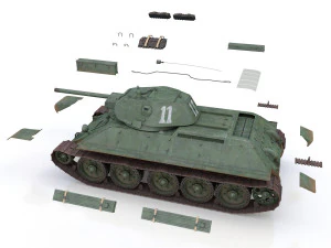 t-34-76 - model 1941 - soviet medium tank - 11 3D Model
