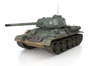 t-34-85 - soviet medium tank - 82 Modello 3D