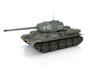 t-34-85 - soviet medium tank - 82 Modello 3D