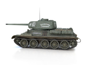 t-34-85 - soviet medium tank - 82 Modello 3D