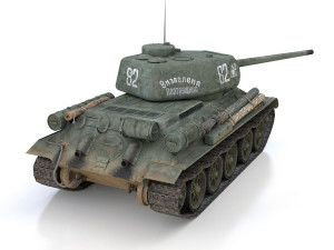 t-34-85 - soviet medium tank - 82 Modello 3D