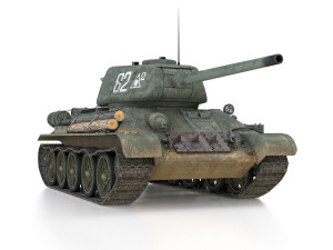 t-34-85 - soviet medium tank - 82 Modello 3D