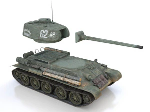 t-34-85 - soviet medium tank - 82 3D Model