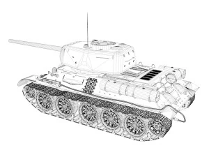 t-34-85 - soviet medium tank - 82 3D Model