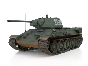 T-34-76 - model 1942 - soviet medium tank - d003 Model 3D