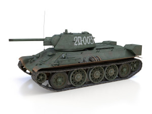 T-34-76 - model 1942 - soviet medium tank - d003 Model 3D