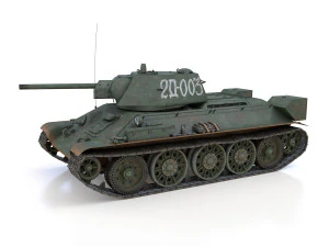 T-34-76 - model 1942 - soviet medium tank - d003 3D Model