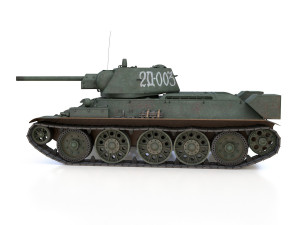 T-34-76 - model 1942 - soviet medium tank - d003 Model 3D