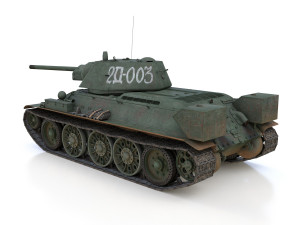 T-34-76 - model 1942 - soviet medium tank - d003 Model 3D