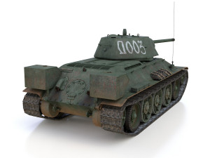 T-34-76 - model 1942 - soviet medium tank - d003 Model 3D