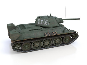 T-34-76 - model 1942 - soviet medium tank - d003 Model 3D
