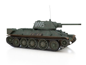 T-34-76 - model 1942 - soviet medium tank - d003 Model 3D
