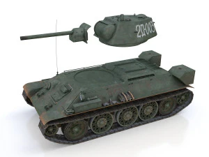 T-34-76 - model 1942 - soviet medium tank - d003 3D Model